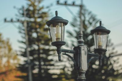 Close-up of street light