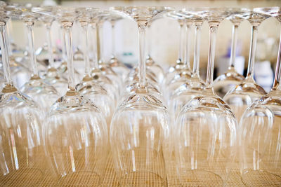 Close-up of wineglasses