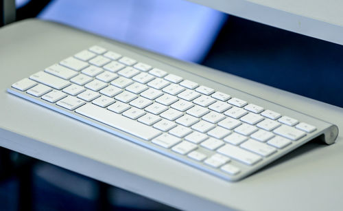 Close-up of laptop keyboard