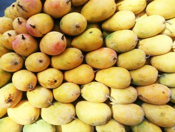 Full frame shot of mangoes at market for sale