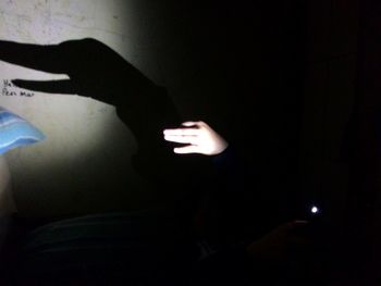 Close-up of woman hand