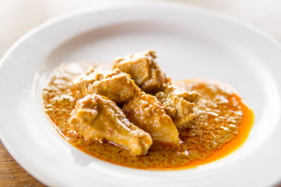 Close-up of dessert served in bowl