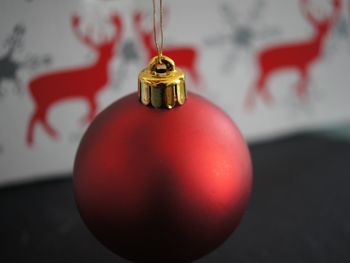 Close-up of christmas decoration