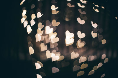 Defocused image of illuminated christmas lights