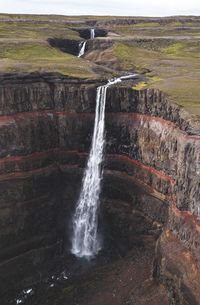 Scenic view of waterfall