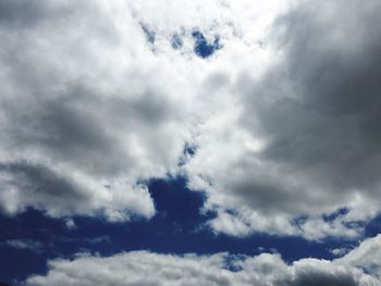 Low angle view of cloudy sky