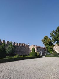 View of fort against blue sky