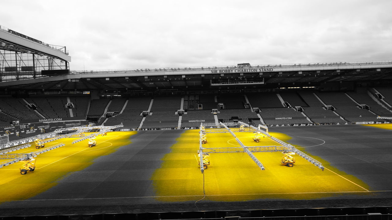 SOCCER FIELD AGAINST SKY