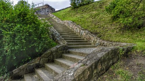 Stairs leading to built structure