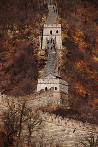 High angle view of historical building