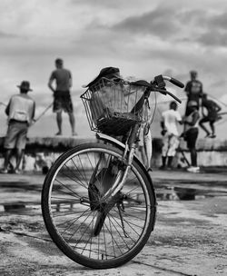Bicycle on seashore