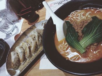 Close-up of served food