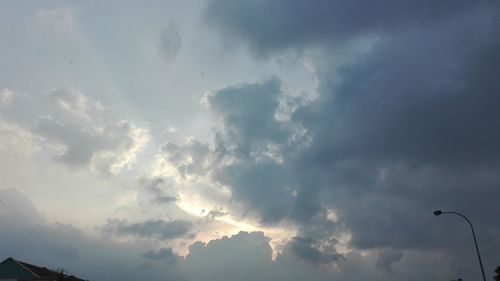 Low angle view of cloudy sky