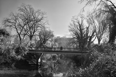 Bridge over river against sky