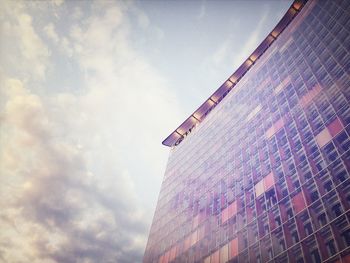 Low angle view of modern building against sky