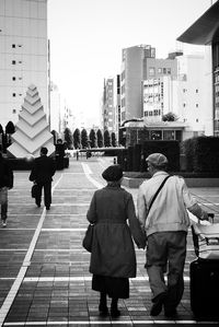 People walking in city