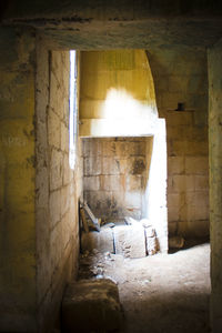 Interior of abandoned building