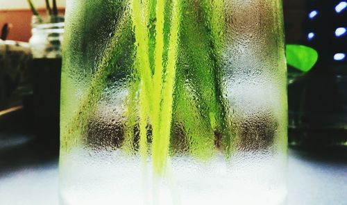 Close-up of water in glass