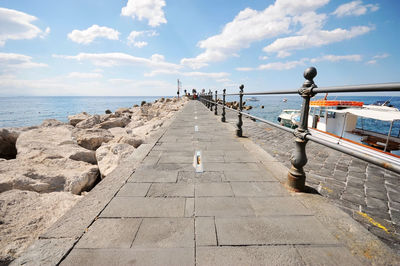 Photos of the ship dock on the amalfi coast of naples, italy