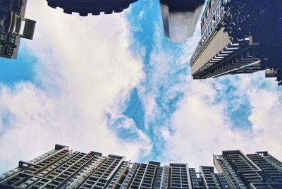 Low angle view of buildings against sky