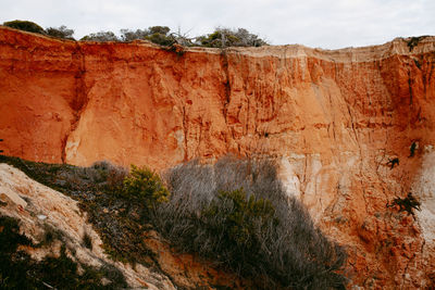 Scenic view of rock formation against sky