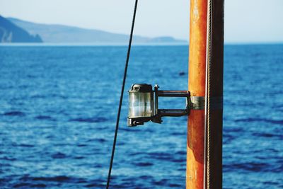 Sea against blue sky