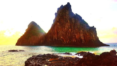 Rock formations at seaside