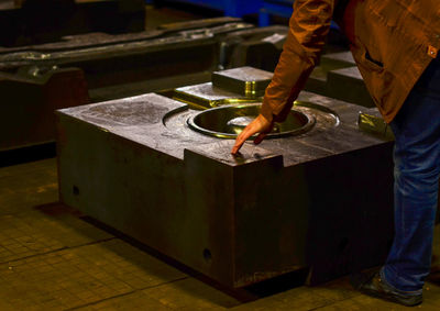 Man working in container