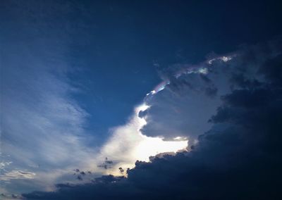 Low angle view of clouds in sky