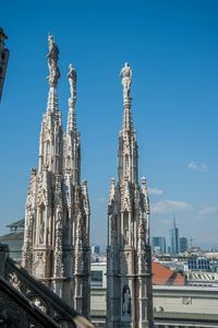 View of temple building against sky in city