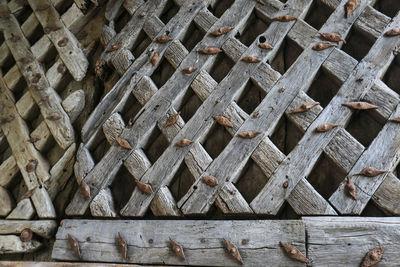 Full frame shot of wooden gate