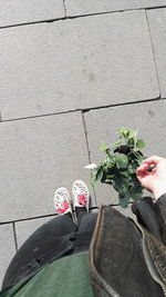 Woman holding umbrella