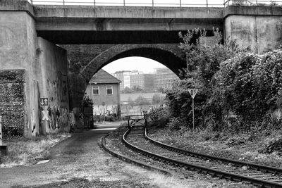 Train on railroad track