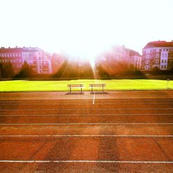 Built structure on field