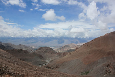 Scenic view of desert against sky