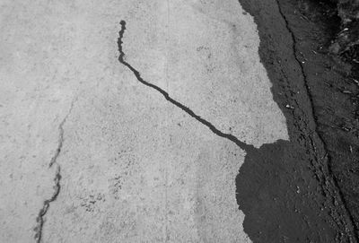 Full frame shot of cracked shadow