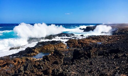 Scenic view of sea waves