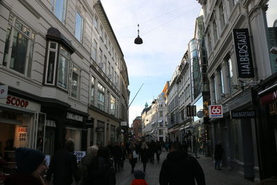 People on street in city