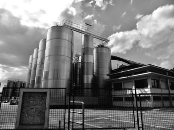 Low angle view of buildings against sky