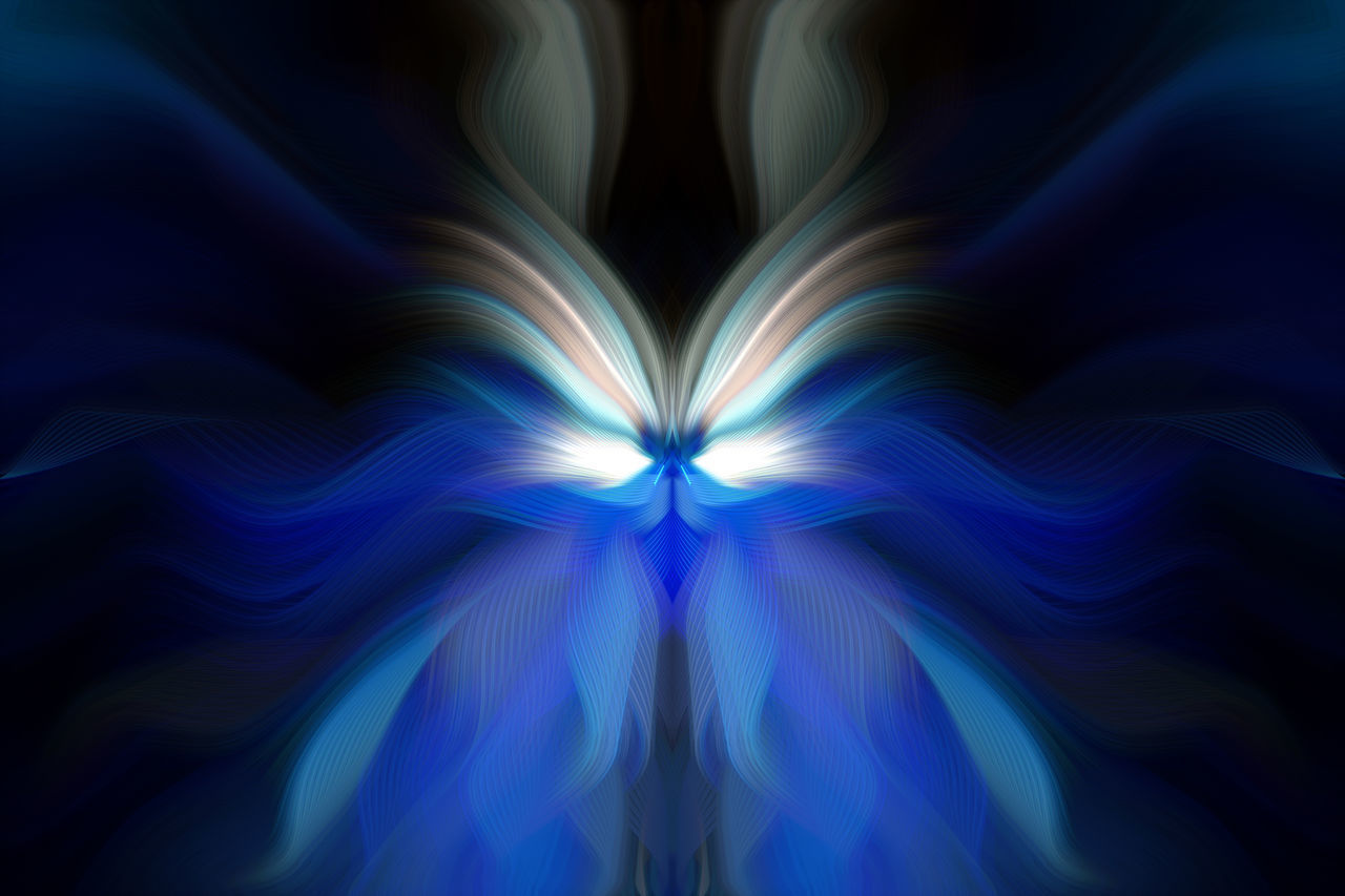FULL FRAME SHOT OF BLUE LIGHT PAINTING