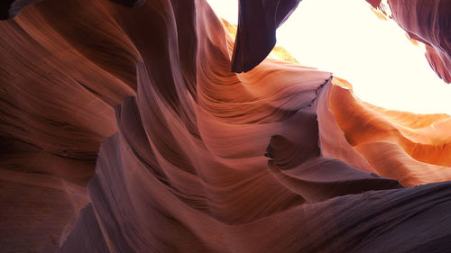 Low angle view of rock formation