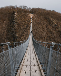 Footbridge over land