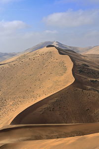 1173 sand megadunes overlook the sw.shore of sumu barun jaran lake. badain jaran desert-china.