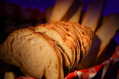 Close-up of hand holding bread