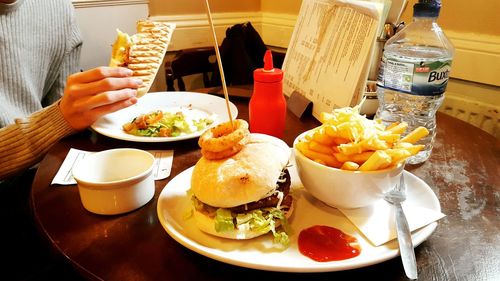 Close-up of served food