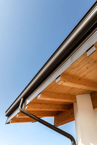 Low angle view of building against clear sky