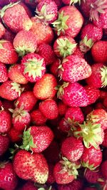 Full frame shot of strawberries