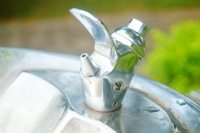 Close-up of water in glass container