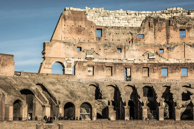 Low angle view of historic building against sky