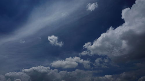 Low angle view of clouds in sky